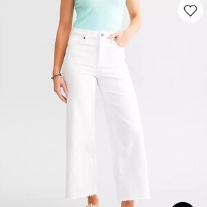 Hidden Nori crop Wide-Leg Jeans in off white